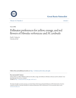 Pollinator preferences for yellow, orange, and red flowers of