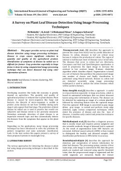 A Survey on Plant Leaf Disease Detection Using Image