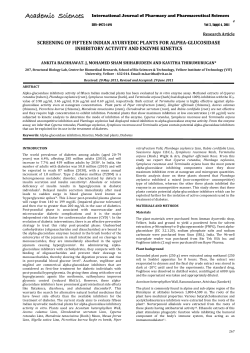 Screening for alpha-gluosidase - International Journal of Pharmacy