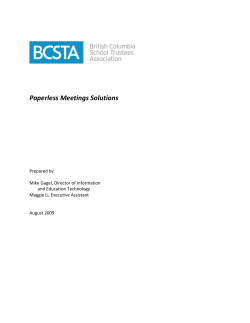 Paperless Meetings Evaluation - DocuShare