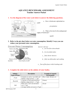 aquatics benchmark assessment