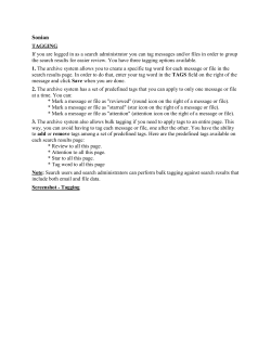 Search Results - Tagging