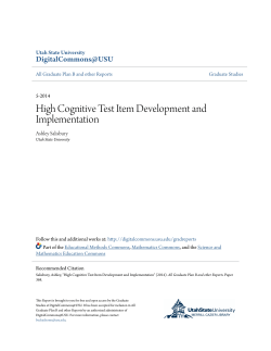 High Cognitive Test Item Development and Implementation
