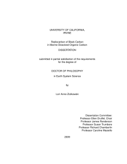 UNIVERSITY OF CALIFORNIA, IRVINE Radiocarbon of