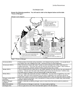 The Nitrogen Cycle - Science 9 Portfolio