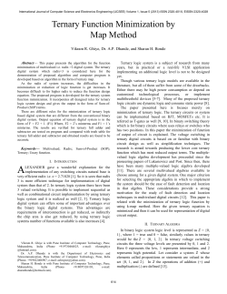 Ternary Function Minimization by Map Method
