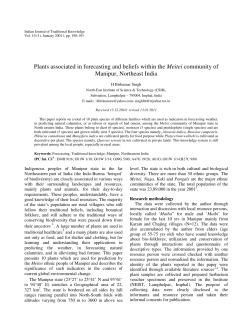 Plants associated in forecasting and beliefs within the Meitei