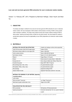 Low cost and non-toxic genomic DNA extraction for use in molecular