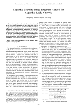 Cognitive Learning-Based Spectrum Handoff for Cognitive
