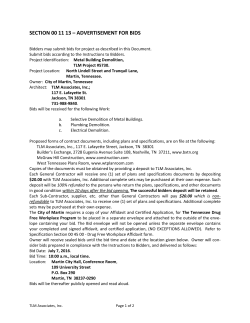 Section 001113 - ADVERTISEMENT FOR BIDS