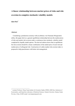 A linear relationship between market prices of risks and