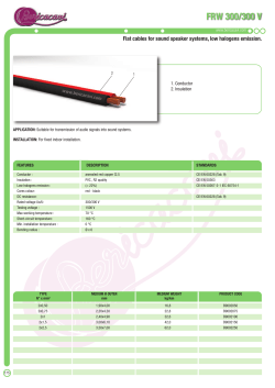 FRW 300/300 V - Berica cavi spa