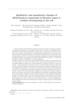 Qualitative and quantitative changes of allelochemical compounds