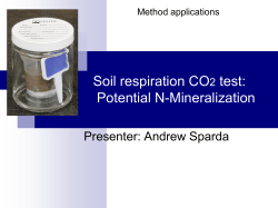 Measuring Soil CO2 Respiration: Comparison of chemical titration