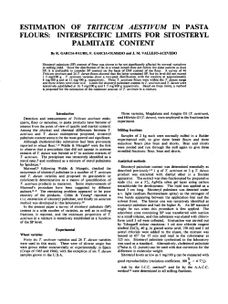 ESTIMATION OF TRITICUM AESTIVUM IN PASTA FLOURS