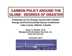 carbon policy around the globe: degrees of disaster