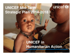 UNICEF Mid-Term Strategic Plan 2014
