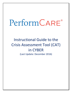 Instructional Guide to the Crisis Assessment Tool (CAT)
