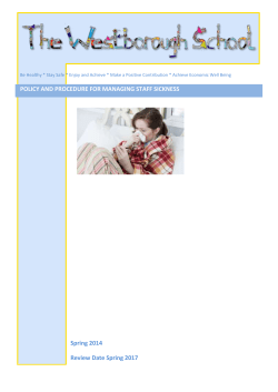 Managing Sickness Policy and Procedure