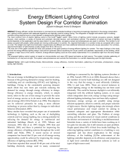 Energy Efficient Lighting Control System Design For Corridor