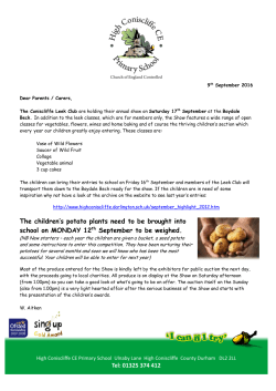 The children`s potato plants need to be brought into school on