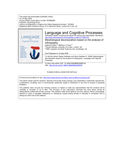 Language and Cognitive Processes