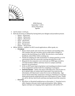 NPHC Retreat September 7, 2014 Divine Nine Room Agenda Call