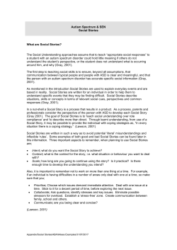 Social Story Guidance