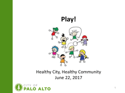 Play Goals - City of Palo Alto