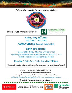 Early Bird Special - Centre York Centre