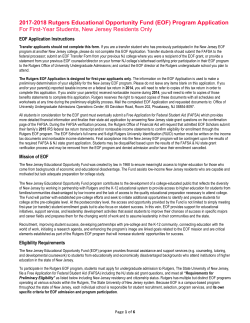 EOF Application - Admissions | Rutgers