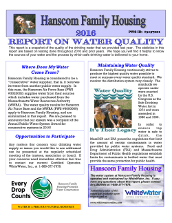 Where Does My Water Come From? Maintaining Water Quality