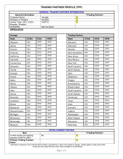Trading Partner - Vonage LSR Guidelines