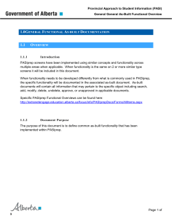 General As-Built Functional Overview