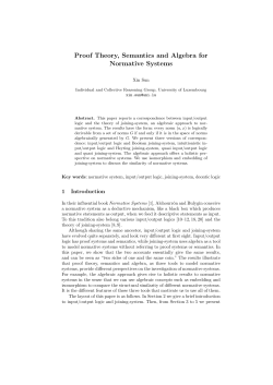 Proof Theory, Semantics and Algebra for Normative Systems