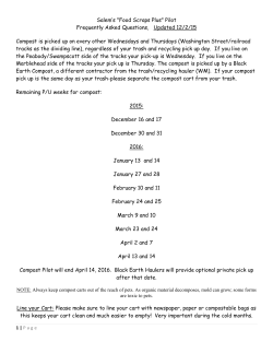 Composting FAQ`s - City of Salem MA