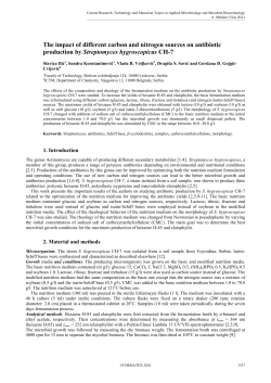 The impact of different carbon and nitrogen sources on antibiotic