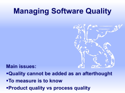6. On Managing Software Quality
