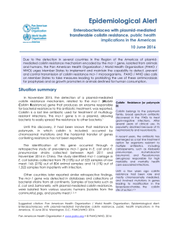 Enterobacteriacea with plasmid-mediated transferable colistin