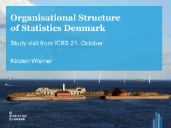 Organisational Structure of Statistics Denmark
