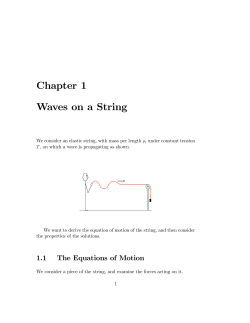 Chapter 1 Waves on a String