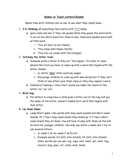 Games to Teach Letters