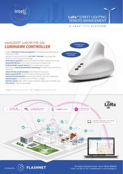 InteliLIGHT&reg; - Street Lighting Remote Management
