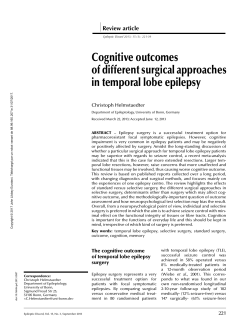 Cognitive outcomes of different surgical approaches in temporal