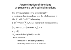 Approximation of functions by piecewise defined trial functions