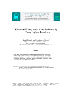 Solution Of Fuzzy Initial Value Problems By Fuzzy