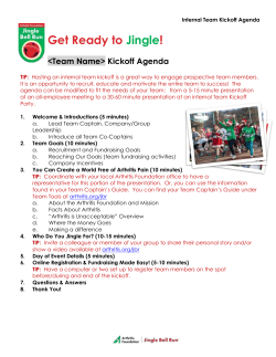 Team Name> Kickoff Agenda