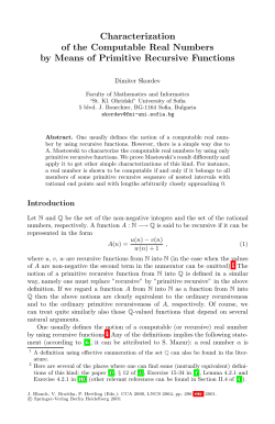 Characterization of the Computable Real Numbers by Means of