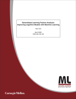 Generalized Learning Factors Analysis: Improving cognitive Models