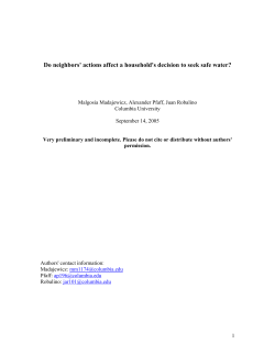 Do neighbors` actions affect a household`s